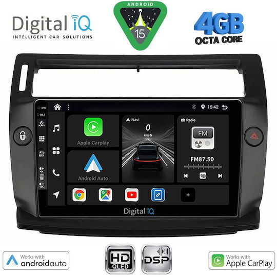 Digital IQ Ηχοσύστημα Αυτοκινήτου για Citroen C4 2004-2011 (Bluetooth/USB/WiFi/GPS/Apple-Carplay/Android-Auto) με Οθόνη Αφής 9"