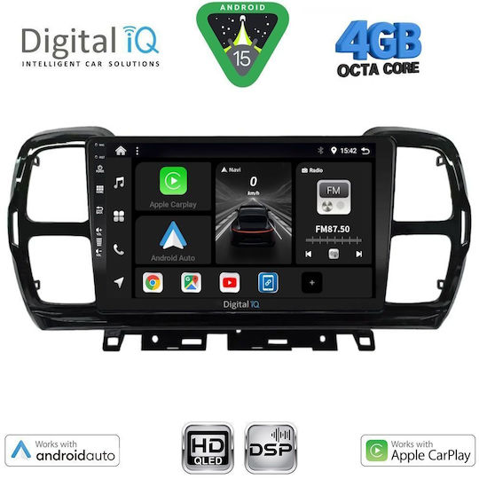 Digital IQ Car Audio System for Citroen C5 Aircross 2017-2021 Bluetooth USB WiFi GPS Apple CarPlay Android Auto with 9" Touch Screen