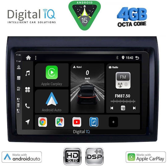 Digital IQ Car Audio System for Fiat Ducato 2006-2011 Bluetooth USB WiFi GPS Apple CarPlay Android Auto with 9" Touch Screen