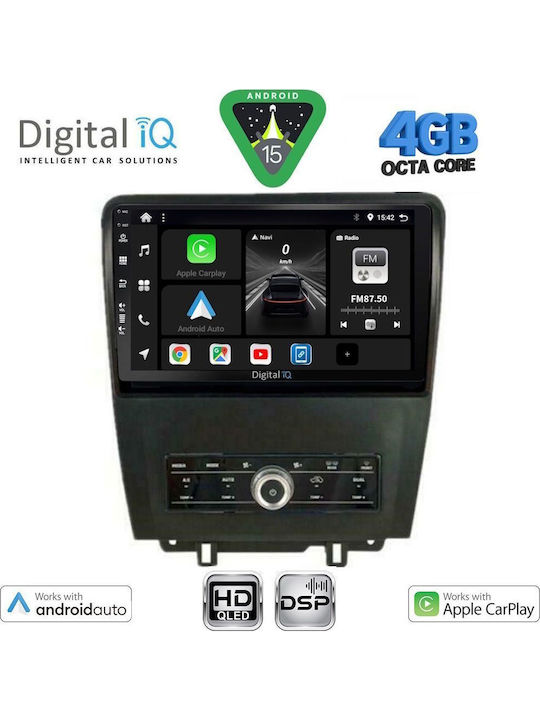 Digital IQ Car Audio System for Ford Mustang 2010-2015 Bluetooth USB WiFi GPS Apple CarPlay Android Auto with 9" Touch Screen