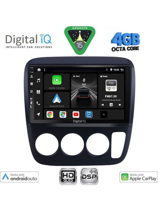 Digital IQ Car Audio System for Honda CR-V 1996-2006 with A/C (Bluetooth/USB/Wi-Fi/GPS/Apple CarPlay/Android Auto) with 9" Touch Screen