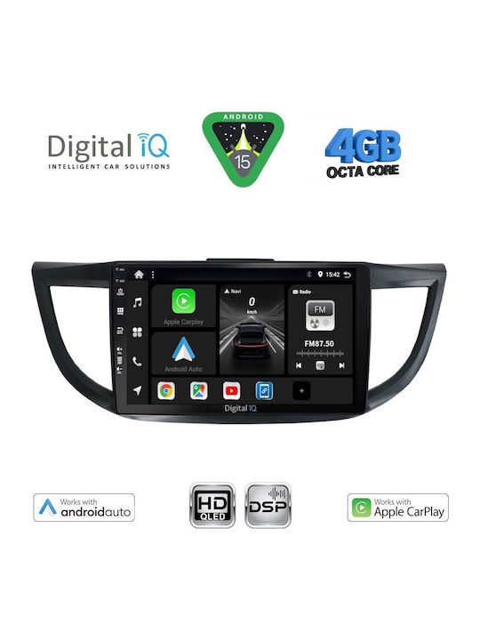 Digital IQ Car Audio System for Honda CR-V 2013-2017 Bluetooth USB WiFi GPS Apple CarPlay Android Auto with 10" Touch Screen