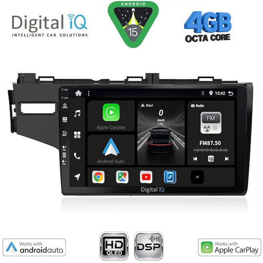 Digital IQ Car Audio System for Honda Jazz 2013-2019 Bluetooth USB WiFi GPS Apple CarPlay Android Auto with 10" Touch Screen