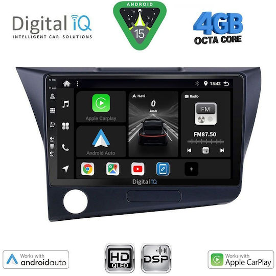 Digital IQ Car Audio System for Honda CR-Z 2010-2016 Bluetooth USB WiFi GPS Apple CarPlay Android Auto with 9" Touch Screen