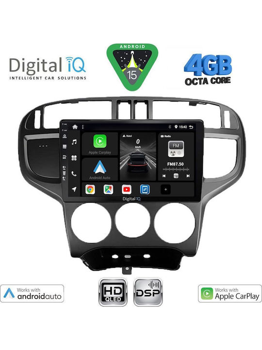 Digital IQ Car Audio System for Hyundai Matrix 2001-2010 Bluetooth USB WiFi GPS Apple CarPlay Android Auto with 9" Touch Screen