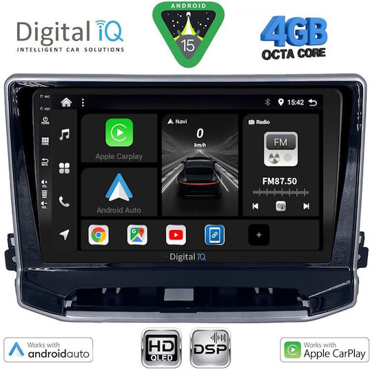Digital IQ Car Audio System for Jeep Compass 2022 Bluetooth USB Wi-Fi GPS Apple CarPlay Android Auto with 10 Inch Touch Screen DIGITAL IQ BXF 16279 CPAA