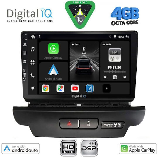 Digital IQ Car Audio System for Kia Ceed / XCeed 2018-2022 (Bluetooth/USB/WiFi/GPS/Apple CarPlay/Android Auto) with 9" Touch Screen