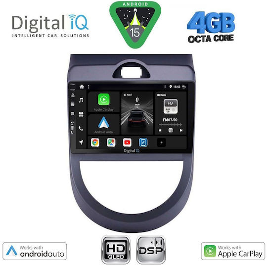 Digital IQ Car Audio System for Kia Soul 2008-2013 Bluetooth USB WiFi GPS Apple CarPlay Android Auto with 9" Touch Screen
