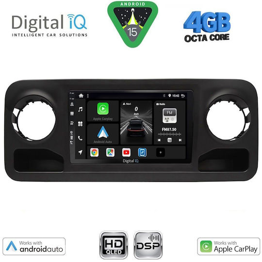 Digital IQ Car Audio System for Mercedes-Benz Sprinter 2018 with Touch Screen 10" Bluetooth USB Wi-Fi GPS Apple CarPlay Android Auto