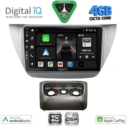 Digital IQ Auto-Audiosystem für Mitsubishi Lancer 2000-2007 mit Touchscreen 9 Zoll Bluetooth USB Wi-Fi GPS Apple CarPlay Android Auto