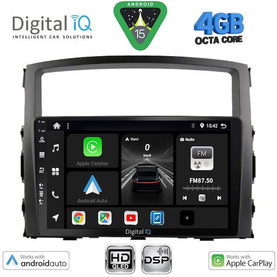 Digital IQ Car Audio System for Mitsubishi Pajero 2006-2013 (Bluetooth/USB/WiFi/GPS/Apple CarPlay/Android Auto) with 9" Touch Screen