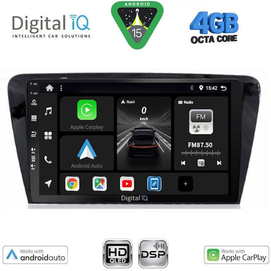 Digital IQ Ηχοσύστημα Αυτοκινήτου για Skoda Octavia 2013-2021 (Bluetooth/USB/WiFi/GPS/Apple-Carplay/Android-Auto) με Οθόνη Αφής 10"