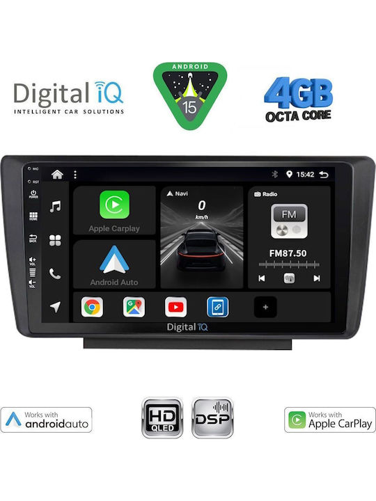 Digital IQ Car Audio System for Skoda Octavia 2005-2012 Bluetooth USB WiFi GPS Apple CarPlay Android Auto with 9" Touch Screen