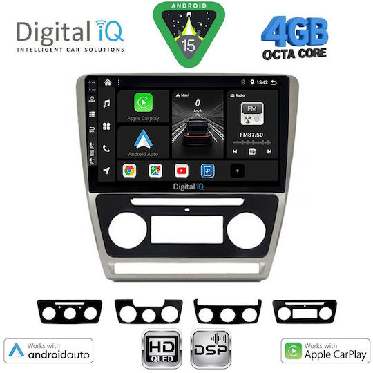 Digital IQ Ηχοσύστημα Αυτοκινήτου για Skoda Octavia 2005-2012 (Bluetooth/USB/WiFi/GPS/Apple-Carplay/Android-Auto) με Οθόνη Αφής 10"
