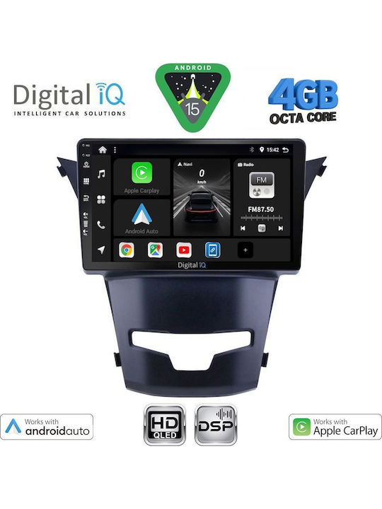 Digital IQ Car Audio System for Ssangyong Korando 2014-2019 Bluetooth USB WiFi GPS Apple CarPlay Android Auto with 9" Touch Screen