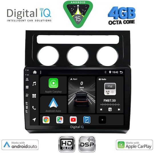 Digital IQ Ηχοσύστημα Αυτοκινήτου για Volkswagen Touran 2003-2010 με Clima (Bluetooth/USB/WiFi/GPS/Apple-Carplay/Android-Auto) με Οθόνη Αφής 10"