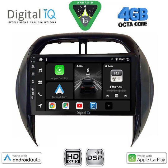 Digital IQ Car Audio System for Toyota RAV 4 2000-2006 with Clima Bluetooth USB WiFi GPS Apple CarPlay Android Auto with 9" Touch Screen