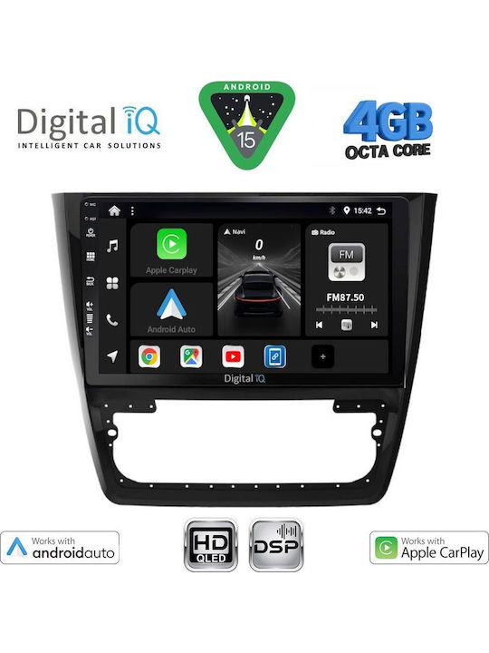 Digital IQ Car Audio System for Skoda Yeti 2014-2018 (Bluetooth/USB/WiFi/GPS/Apple CarPlay/Android Auto) with 10" Touch Screen