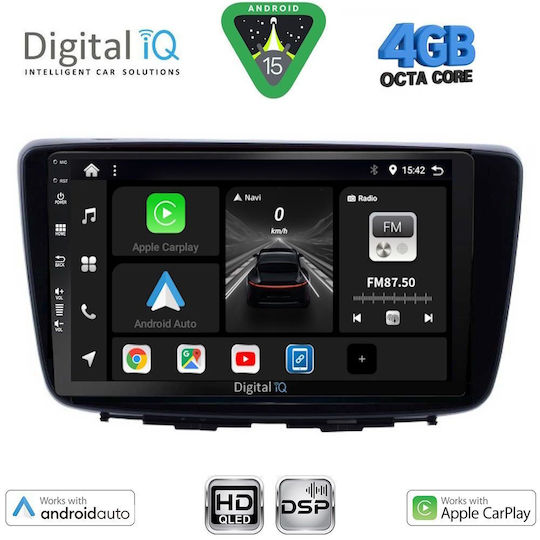 Digital IQ Ηχοσύστημα Αυτοκινήτου για Suzuki Baleno 2016-2022 (Bluetooth/USB/WiFi/GPS/Apple-Carplay/Android-Auto) με Οθόνη Αφής 9"