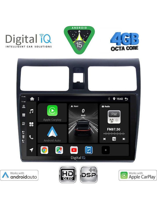 Digital IQ Car Audio System for Suzuki Swift 2005-2011 Bluetooth USB WiFi GPS Apple CarPlay Android Auto with 10" Touch Screen
