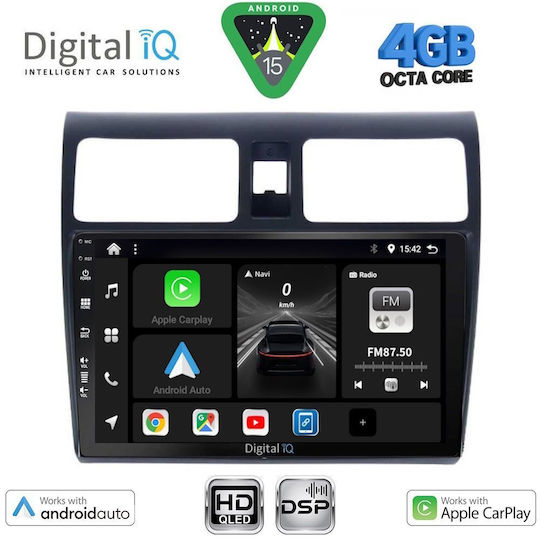 Digital IQ Car Audio System for Suzuki Swift 2005-2011 Bluetooth USB WiFi GPS Apple CarPlay Android Auto with 10" Touch Screen