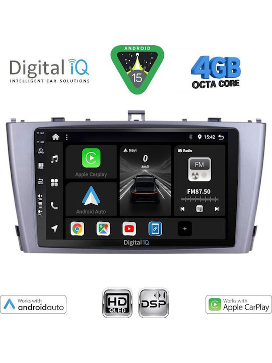 Digital IQ Car Audio System for Toyota Avensis 2009-2015 Bluetooth USB WiFi GPS Apple CarPlay Android Auto with 9" Touch Screen