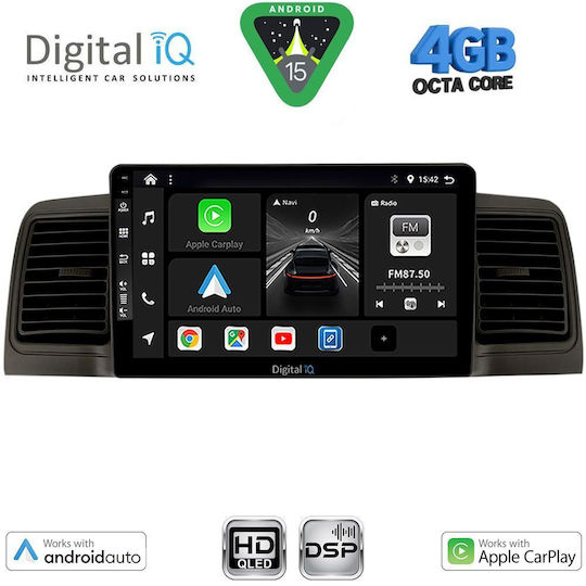 Digital IQ Ηχοσύστημα Αυτοκινήτου για Toyota Corolla 2001-2006 (Bluetooth/USB/WiFi/GPS/Apple-Carplay/Android-Auto) με Οθόνη Αφής 9"