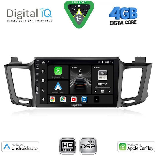 Digital IQ Car Audio System for Toyota RAV 4 2013-2019 (Bluetooth/USB/WiFi/GPS/Apple CarPlay/Android Auto) with 10" Touch Screen