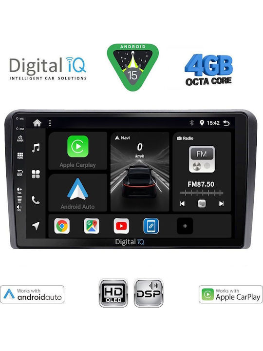 Digital IQ Car Audio System for Volkswagen Golf 1998-2003 Bluetooth USB WiFi GPS Apple CarPlay Android Auto with 9" Touch Screen