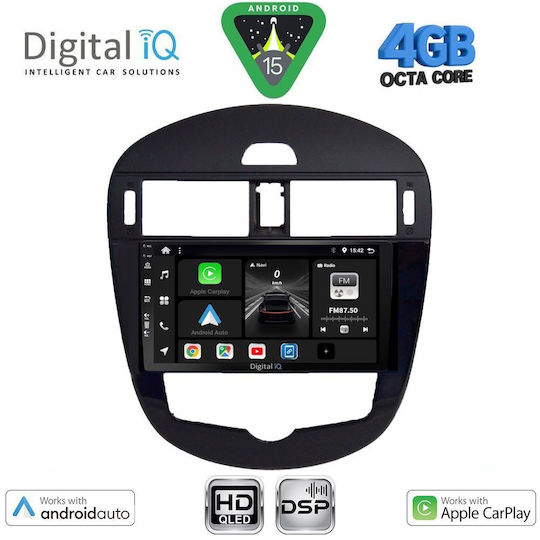 Digital IQ Car Audio System for Nissan Pulsar 2014-2020 with Clima (Bluetooth/USB/WiFi/GPS/Apple CarPlay/Android Auto) with 9" Touch Screen