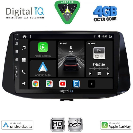 Digital IQ Ηχοσύστημα Αυτοκινήτου για Hyundai i30 2018 (Bluetooth/USB/WiFi/GPS/Apple-Carplay/Android-Auto) με Οθόνη Αφής 9"