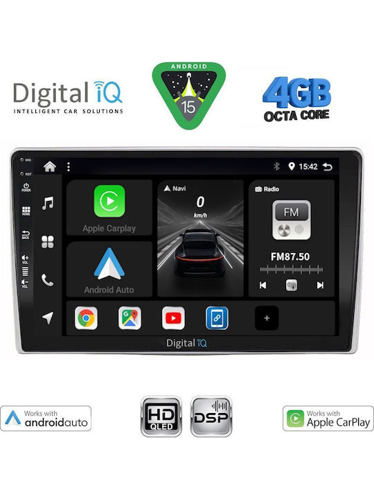 Digital IQ Car Audio System for Alfa Romeo Mito 2008-2018 Bluetooth USB WiFi GPS Apple CarPlay Android Auto with 9" Touch Screen