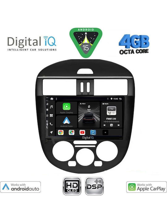 Digital IQ Car Audio System for Nissan Tiida 2013-2023 with A/C Bluetooth USB WiFi GPS Apple CarPlay Android Auto with 9" Touch Screen