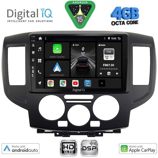 Digital IQ Ηχοσύστημα Αυτοκινήτου για Nissan NV200 2009-2020 (Bluetooth/USB/WiFi/GPS/Apple-Carplay/Android-Auto) με Οθόνη Αφής 9"