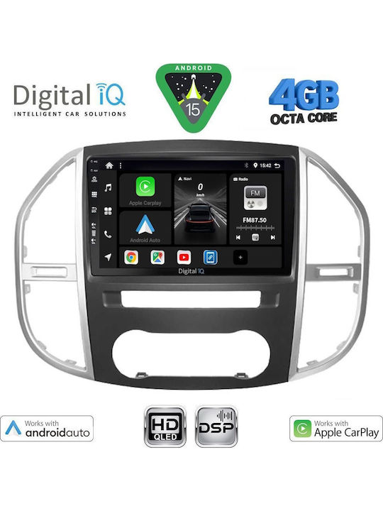 Digital IQ Car Audio System for Mercedes-Benz Vito Viano 2015 with Touch Screen 10" DIGITAL IQ BXF 16429 CPAA Bluetooth USB Wi-Fi GPS Apple CarPlay Android Auto