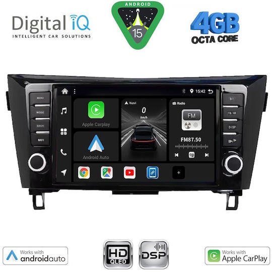 Digital IQ Ηχοσύστημα Αυτοκινήτου για Nissan Qashqai / X-Trail 2014-2021 (Bluetooth/USB/WiFi/GPS/Apple-Carplay/Android-Auto) με Οθόνη Αφής 9"