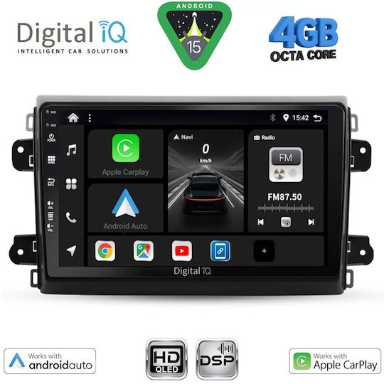 Digital IQ Car Audio System for Fiat Ducato 2021 with Touch Screen 9" DIGITAL IQ BXF 16143 CPAA Bluetooth USB Wi-Fi GPS Apple CarPlay Android Auto
