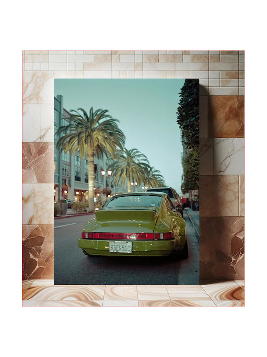 Painting Vintage Porsche Street Scene Vintage Porsche Street Scene 100x150