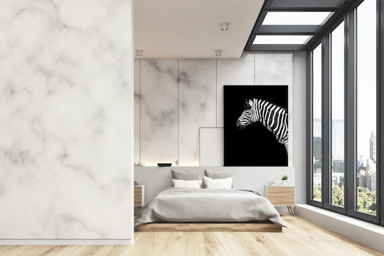 Painting Zebra In Black White Zebra In Black White 100x150