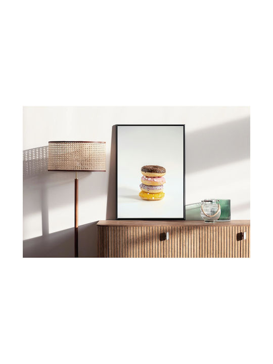 Painting Colorful Donuts Stack Multicolored Don...