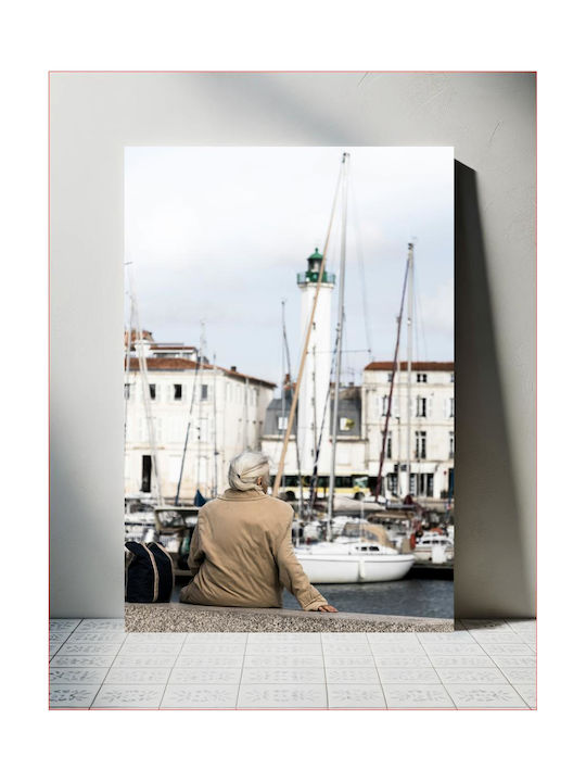 Painting Elderly Person By Lighthouse Elderly Next To The Lighthouse 100x150