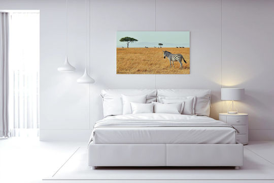Painting Zebras In Savanna Zebras In Savanna 100x70