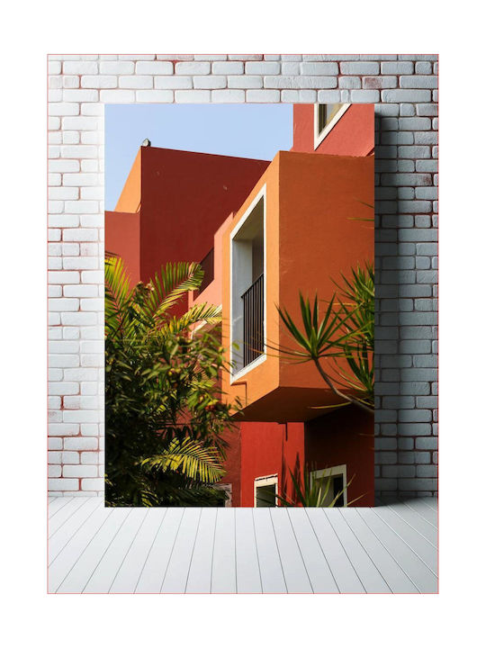 Panou Colorat Modern Clădire Verde 70x100