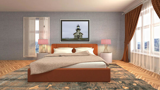 Painting Lighthouse By Ocean Lighthouse Next To The Ocean 150x100