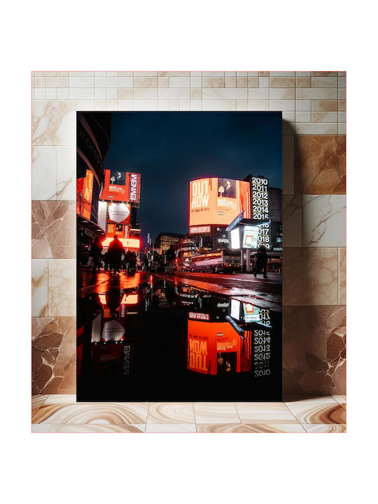 Πίνακας City Neon Reflections Πόλη Neon Reflections 70x100