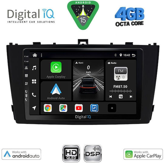 Digital IQ Ηχοσύστημα Αυτοκινήτου για Toyota Avensis 2009-2015 (Bluetooth/USB/WiFi/GPS/Apple-Carplay/Android-Auto) με Οθόνη Αφής 9"