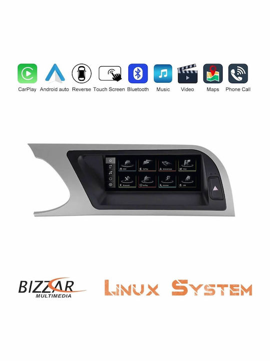 Bizzar Auto-Audiosystem für Audi A4 2008-2012 Bluetooth USB AUX Eingebautes Wi-Fi GPS Apple CarPlay Android Auto