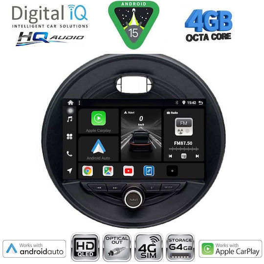Digital IQ Car Audio System for Mini Cooper / Clubman / Roadster / Countryman 2014 (Bluetooth/USB/WiFi/GPS/Apple CarPlay/Android Auto) with 9" Touch Screen