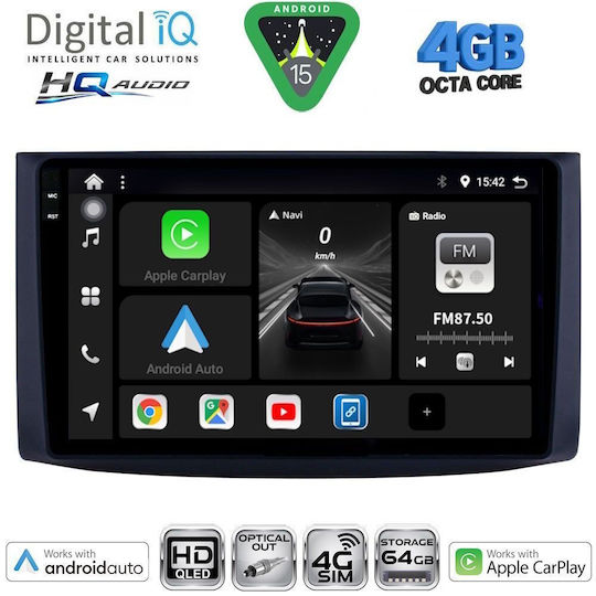 Digital IQ Car Audio System for Chevrolet Aveo 2006-2010 (Bluetooth/USB/WiFi/GPS/Apple CarPlay/Android Auto) with 9" Touch Screen
