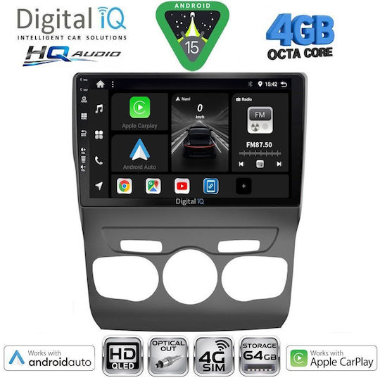 Digital IQ Car Audio System for Citroen C4 / DS4 2011-2018 (Bluetooth/USB/WiFi/GPS/Apple CarPlay/Android Auto) with 10" Touch Screen